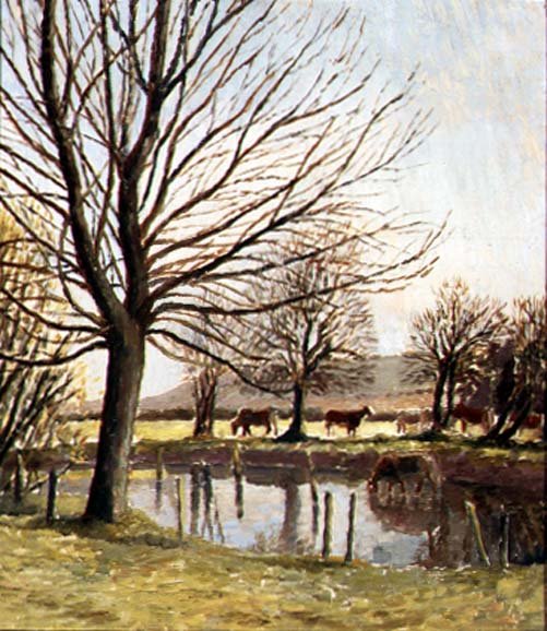 Cattle by a Pond