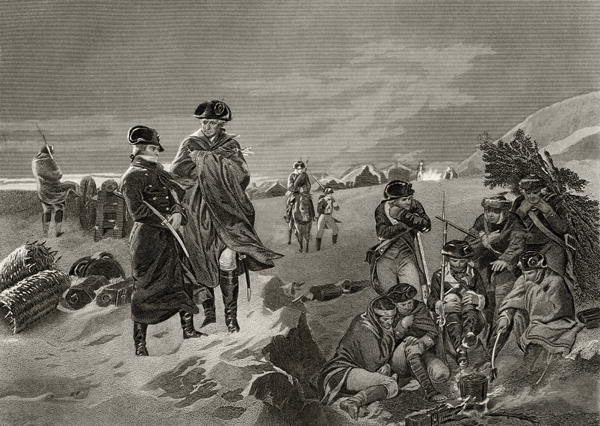 George Washington and Lafayette at Valley Forge, from 'Life and Times of Washington', Volume I, 1857