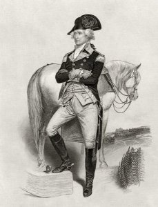 George Washington at the Battle of Princeton, January 3rd 1777, from 'Life and Times of Washington', Volume I,  1857