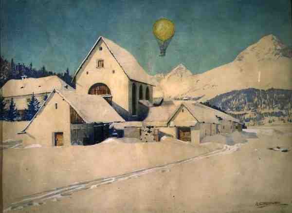 Landscape with an Air Balloon, 1910