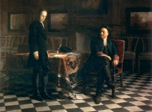 Peter the Great Interrogating the Tsarevich Alexei Petrovich at Peterhof, 1871