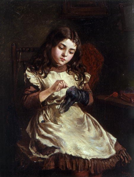 Darning the Sock, 1882