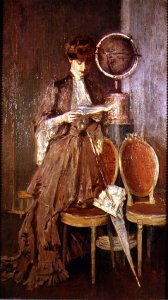 Portrait of Mme Helleu reading a letter