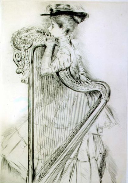 Woman with a harp