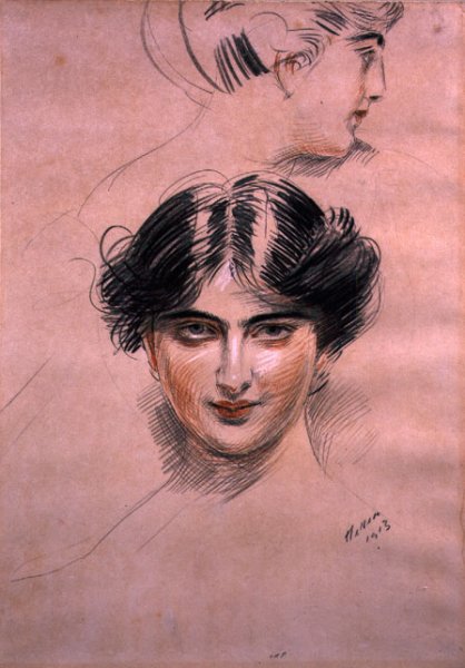 Portrait Study of a Lady (thought to be Mademoiselle Medje Conquy), 1913