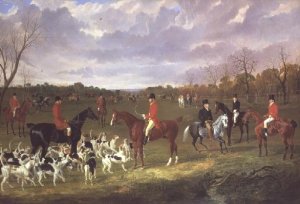 The Meet of the East Suffolk Hounds at Chippenham Park