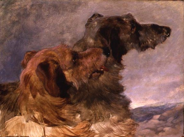 Two Deerhounds, 1851