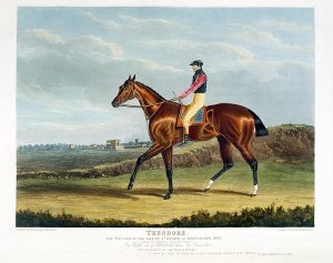 'Barefoot', the Winner of the Great St. Leger at Doncaster, 1823