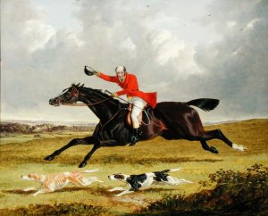 'Jonathan Wild', a Dark Bay Race Horse, at Goodwood, T. Ryder up, 1846