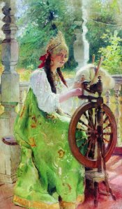 At the Spinning-Wheel