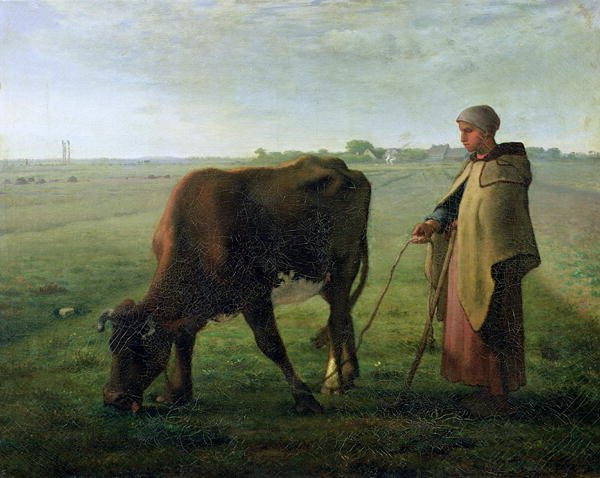 Woman Grazing her Cow, 1858