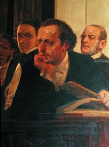 Michal Kleopas Oginski (1765-1833), Frederic Chopin (1810-49) and Stanislaw Moniuszko (1819-72), from Slavonic Composers, 1890s (detail)