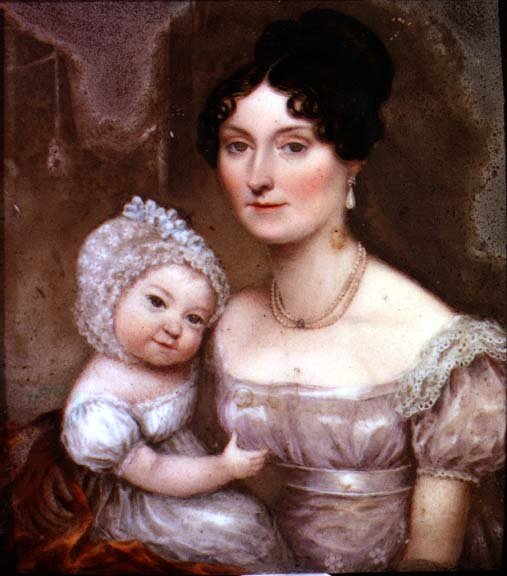 Lady FitzHerbert with one of her youngest children, c.1817