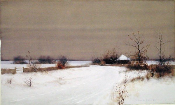 Snow Scene in Country, c.1890