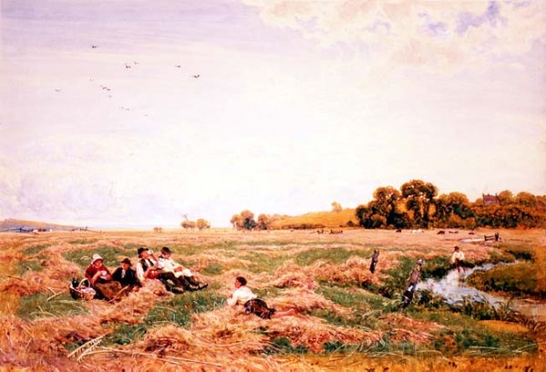 Harvesters Lunching by a Stream