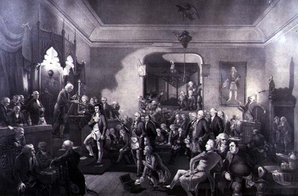 The Inauguration of Robert Burns (1759-96) as Poet Laureate at the Lodge, Canongate, Edinburgh, 1787,