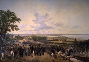 King Carl XIV Johan (1763-1844) of Sweden Visiting the Canal Locks at Berg in 1819, 1856