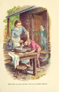 Huck and Tom unearthing Injun Joe's treasure', illustration from 'The Adventures of Tom Sawyer by Mark Twain (1835-1910)