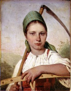 Peasant Woman with a Scythe and Rake, c.1825