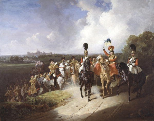 Band of the second regiment of Life Guards leaving Windsor, 1830