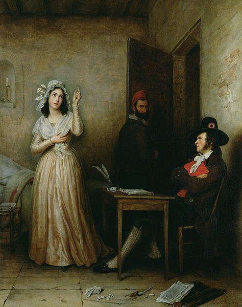 Charlotte Corday 1768-93 Questioned in her Cell, c.1836