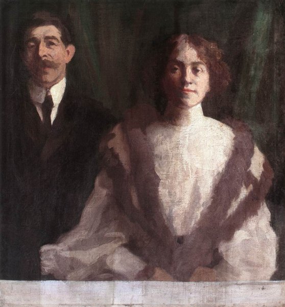 Cezar Herrer and his Wife at Nagybanya 1904