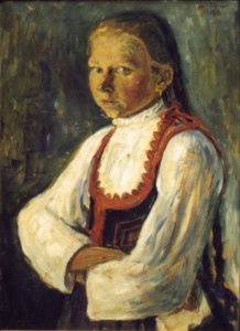 Girl with Yelloow Scarf 1917