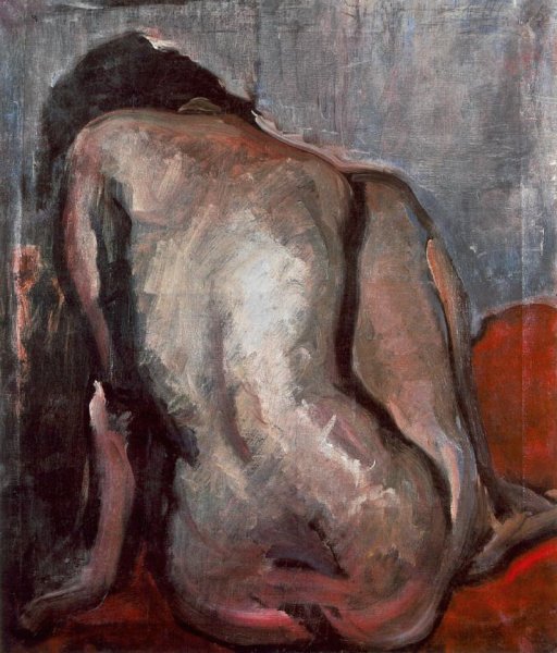 Sitting Nude from the Back 1919