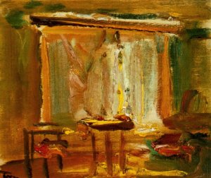 Interior with Curtained Window 1929