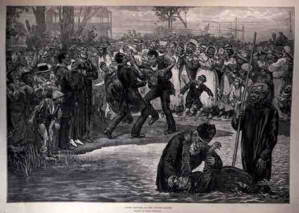 Negro Baptism in the United States, from The Illustrated London News, 21st May 1887