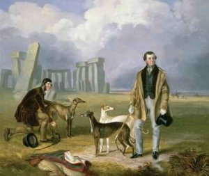 Charles Randell with Greyhounds 1849