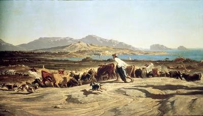 Cattle herding near Marseilles 1853