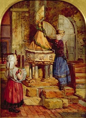 Decorating the Old Font 1871