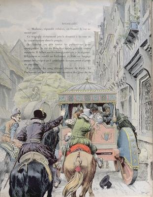 Assassination of Henri IV by Francois Ravaillac in the rue de la Ferronerie on 14th May 1610