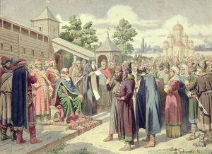 Reading of the Code in the Presence of Grand Duke Jaroslav of Novgorod