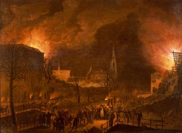 Louis Napoleon at the burning of Leiden