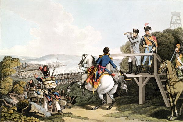 Bonaparte 1769-1821 Just before his Flight Viewing the Attack of his Imperial Guard Waterloo