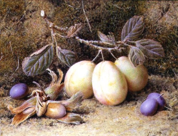 Still Life with plums and nuts