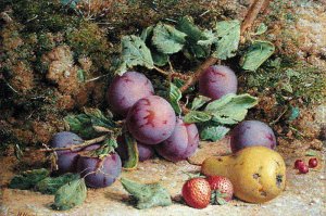 Still Life with plums and nuts