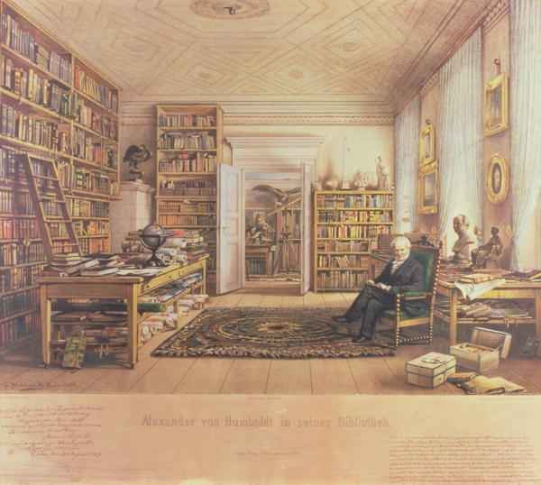 Baron von Humboldt 1769-1859 in his Library