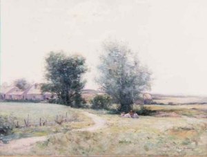 Children Picnicking in a Field