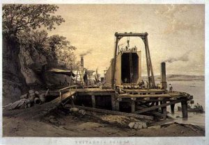 Britannia Bridge Platform and Construction of Tubes