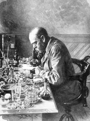 Robert Koch 1843-1910 from The Illustrated London News