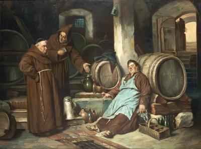 Monks in a cellar