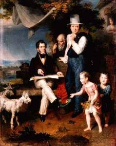 Group Portrait including the artist George Dawe 1781-1829 and a self portrait