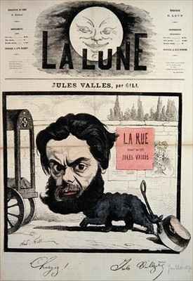 Caricature of Jules Valles cover illustration from La Lune