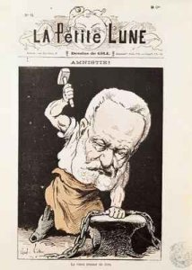 Caricature of Victor Hugo 1802-85 from the front cover of La Petite Lune