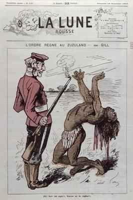 Order Reigns in Zuzuland caricature of the English colonisation of South Africa from La Lune Rousse