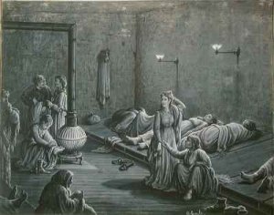 Interior of a Night Shelter for Poor Women