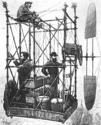 The Dirigible of the Brothers Albert and Gaston Tissandier